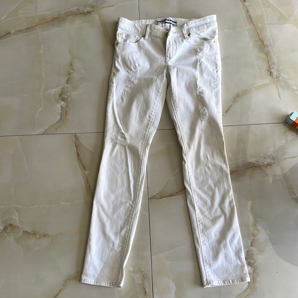 White Distressed Jeans